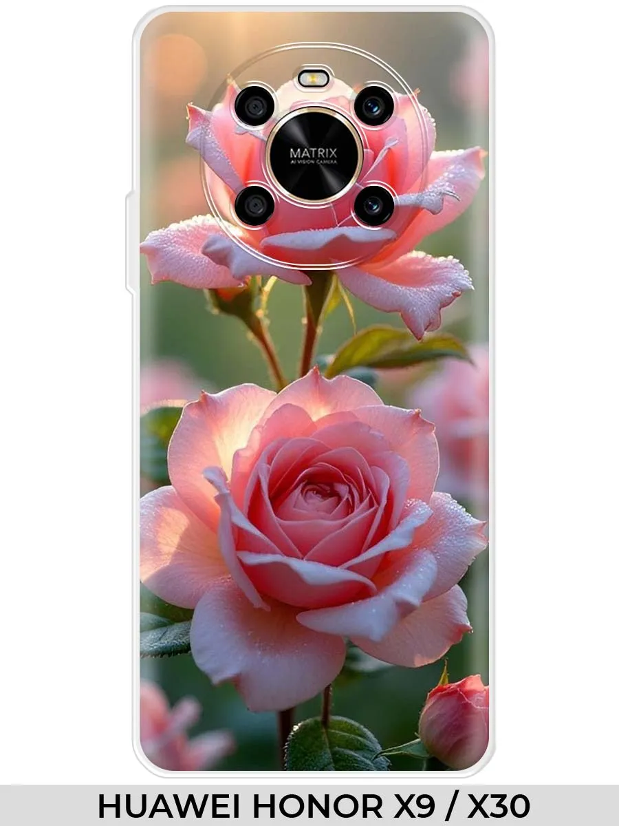 Huawei / Чехол на HONOR X9 X30 розами