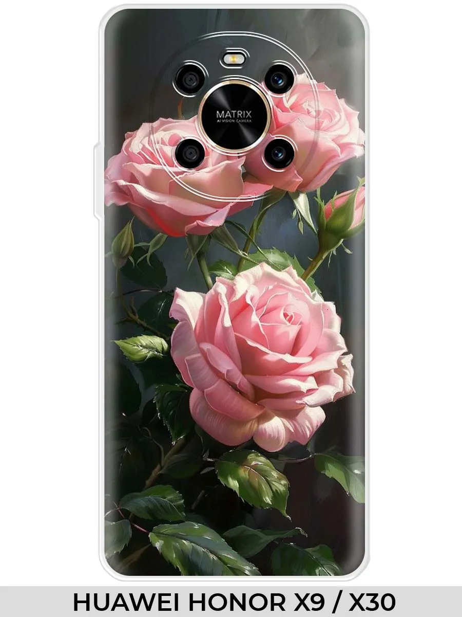 Huawei / Чехол на HONOR X9 X30 розами