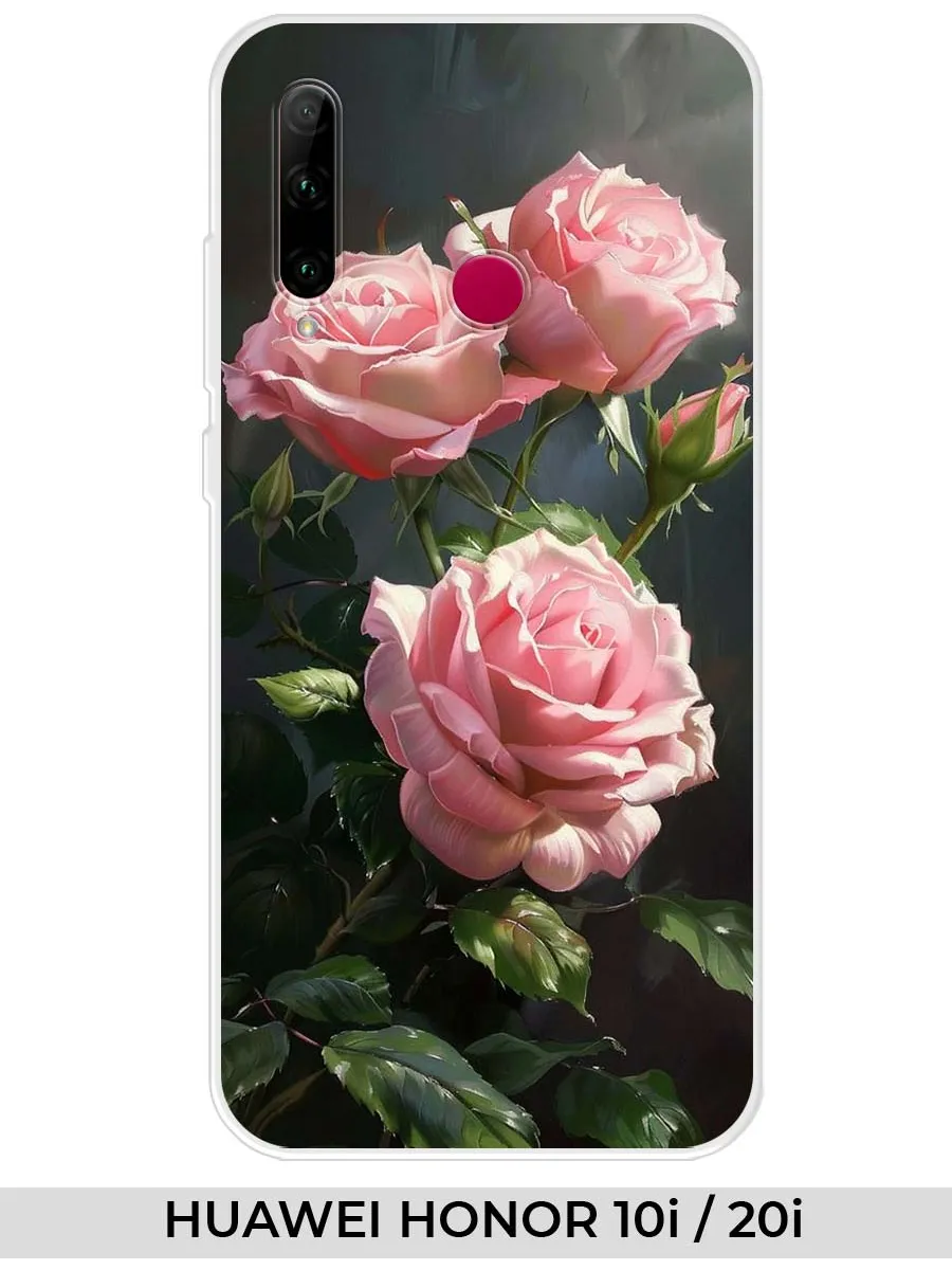 Huawei / Чехол на Honor 10i 20i розами
