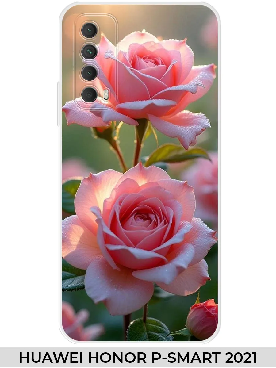 Huawei / Чехол на Honor P SMART 2021 Y7A розами