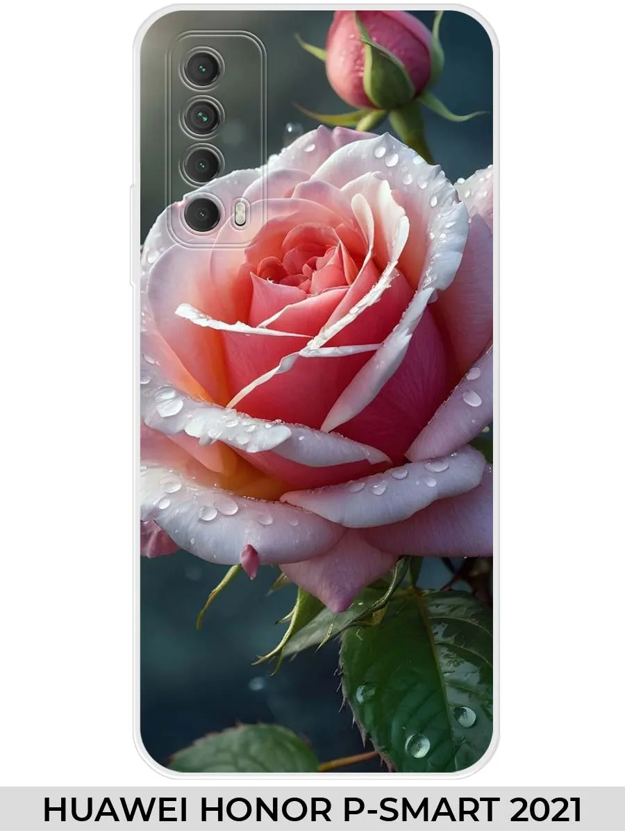 Huawei / Чехол на Honor P SMART 2021 Y7A розами