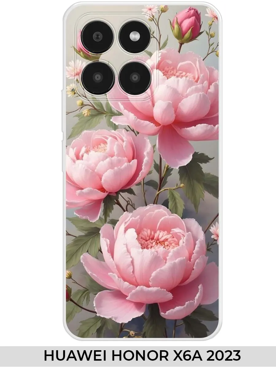 Huawei / Чехол на Honor X6A 2023 розами