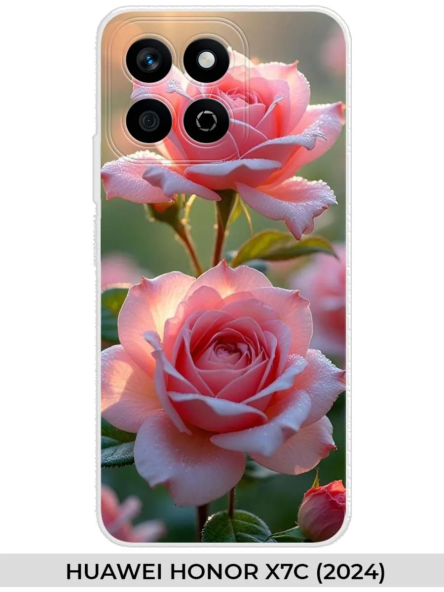 Huawei / Чехол на Honor X7C (2024) розами