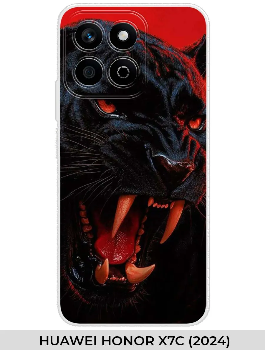 Huawei / Чехол на Honor X7C (2024) пантерой