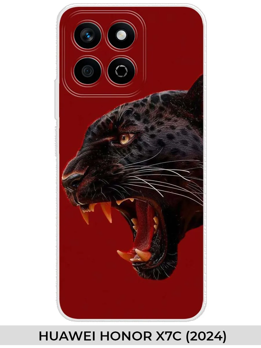 Huawei / Чехол на Honor X7C (2024) пантерой