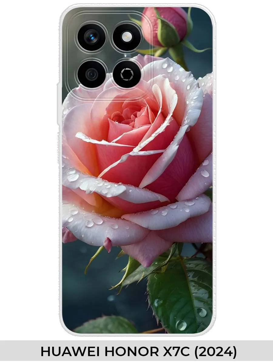 Huawei / Чехол на Honor X7C (2024) розами