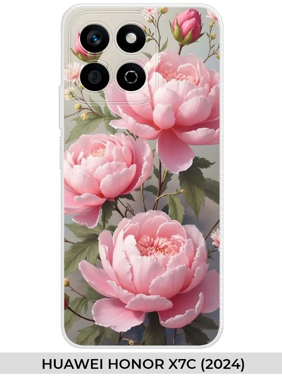 Huawei / Чехол на Honor X7C (2024) розами