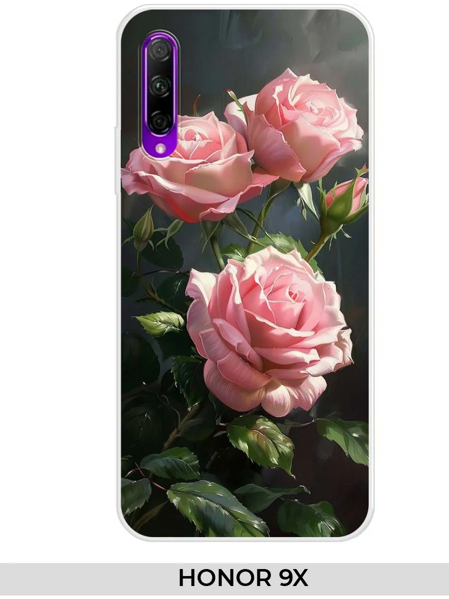 Huawei / Чехол на Honor 9x P Smart Z розами