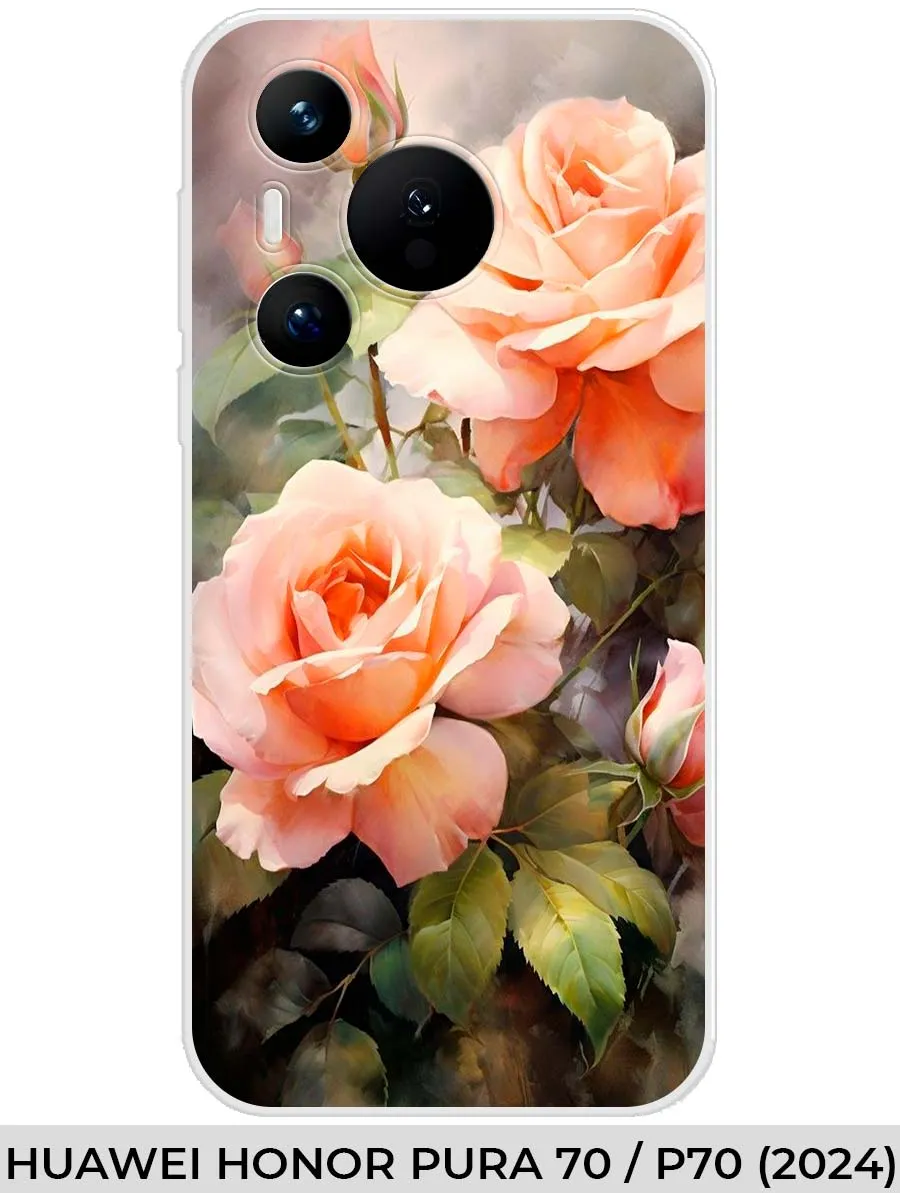 Huawei / Чехол на Honor PURA 70 P70 (2024) розами