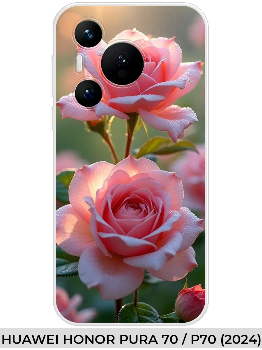 Huawei / Чехол на Honor PURA 70 P70 (2024) розами