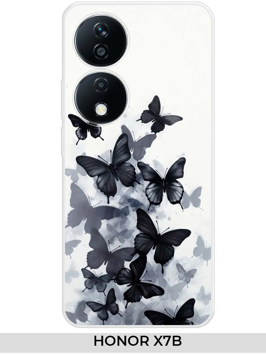 Huawei / Чехол на Honor X7B с бабочками