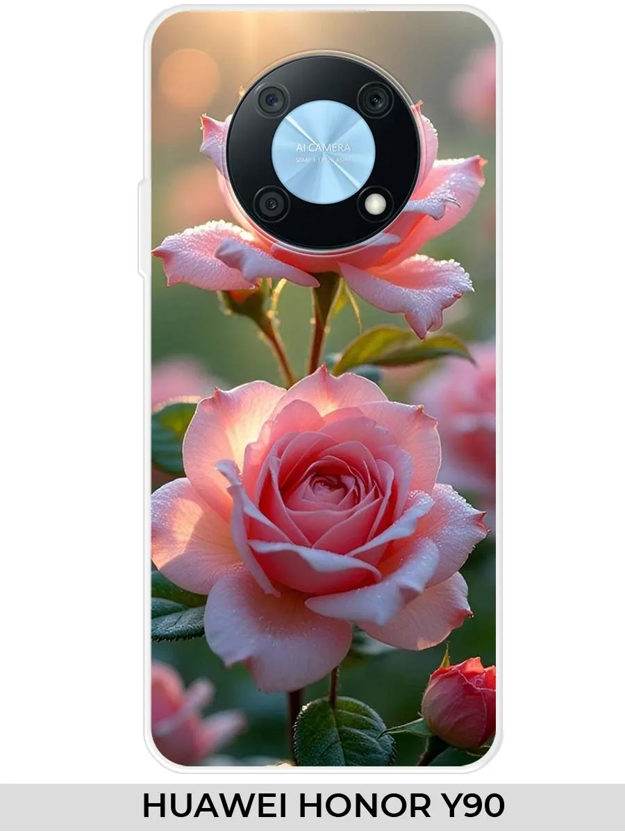 Huawei / Чехол на Honor Y90 (для Хонор У90) розами