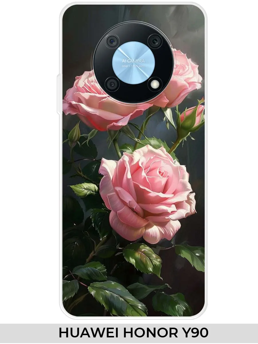 Huawei / Чехол на Honor Y90 (для Хонор У90) розами