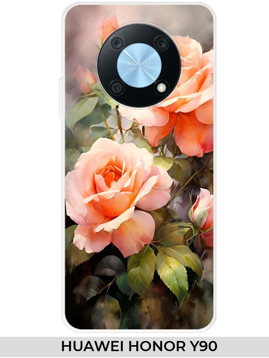 Huawei / Чехол на Honor Y90 (для Хонор У90) розами