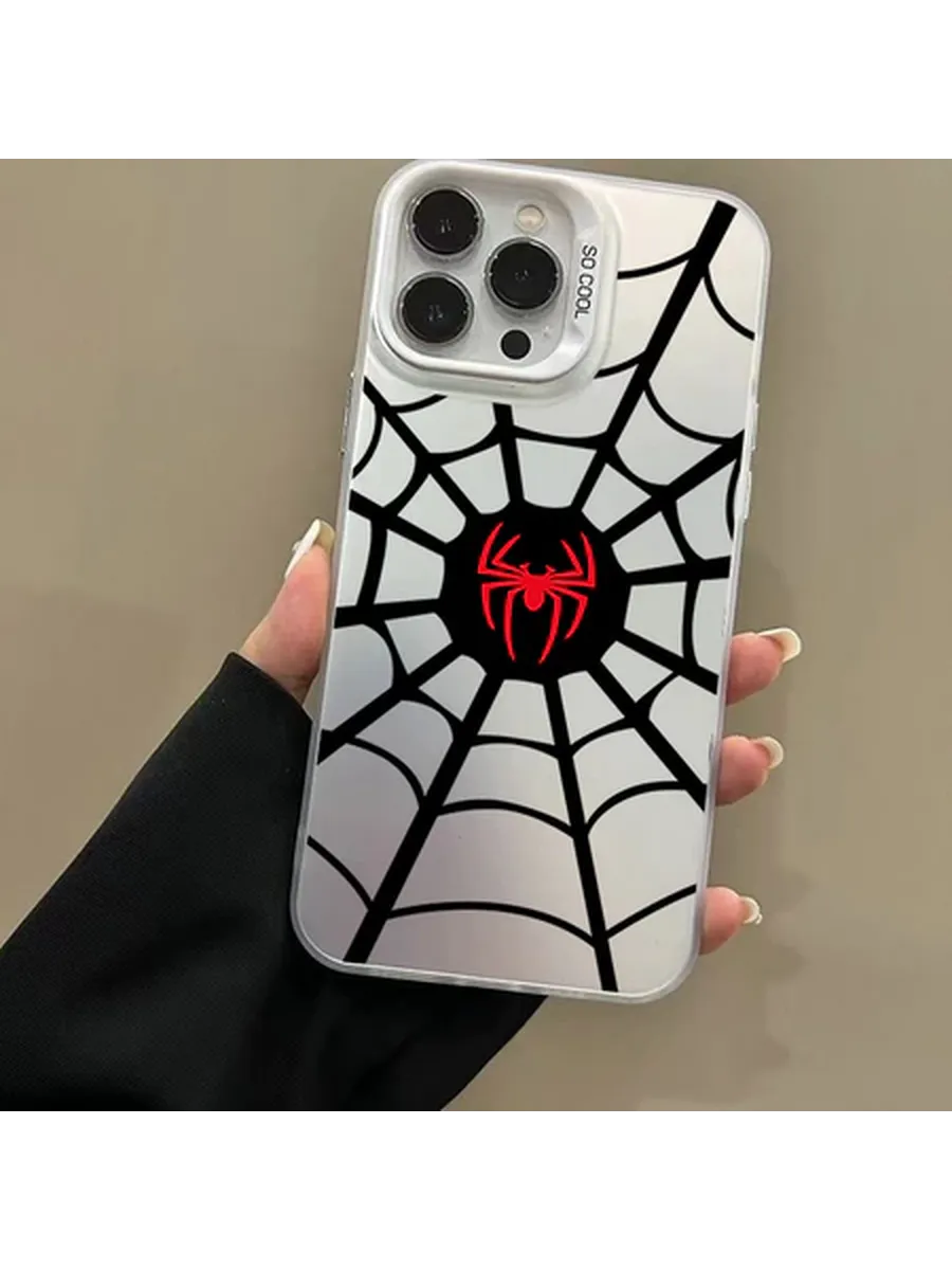 Чехол на iPhone 15 PRO MAX белый Паутина