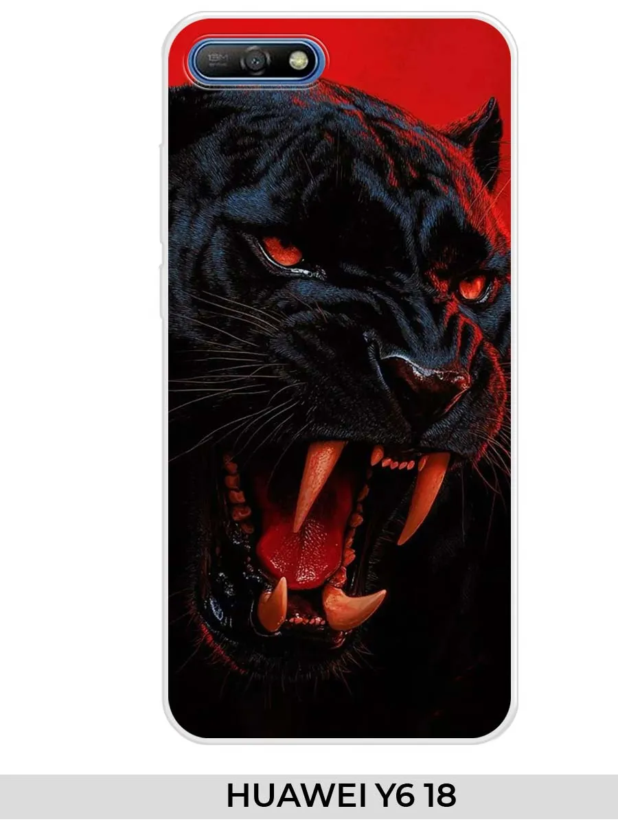 Huawei / Чехол на Y6 18 пантерой