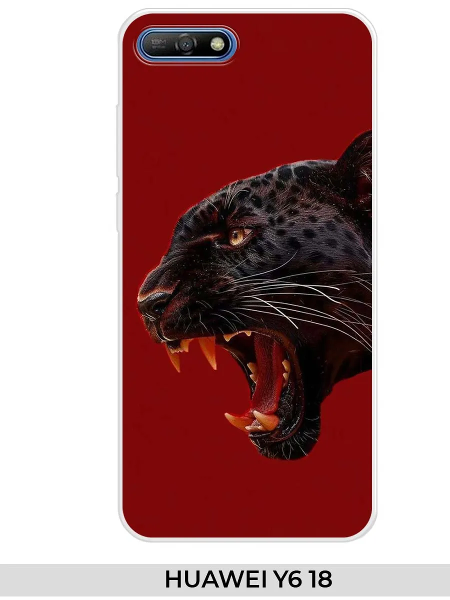 Huawei / Чехол на Y6 18 пантерой