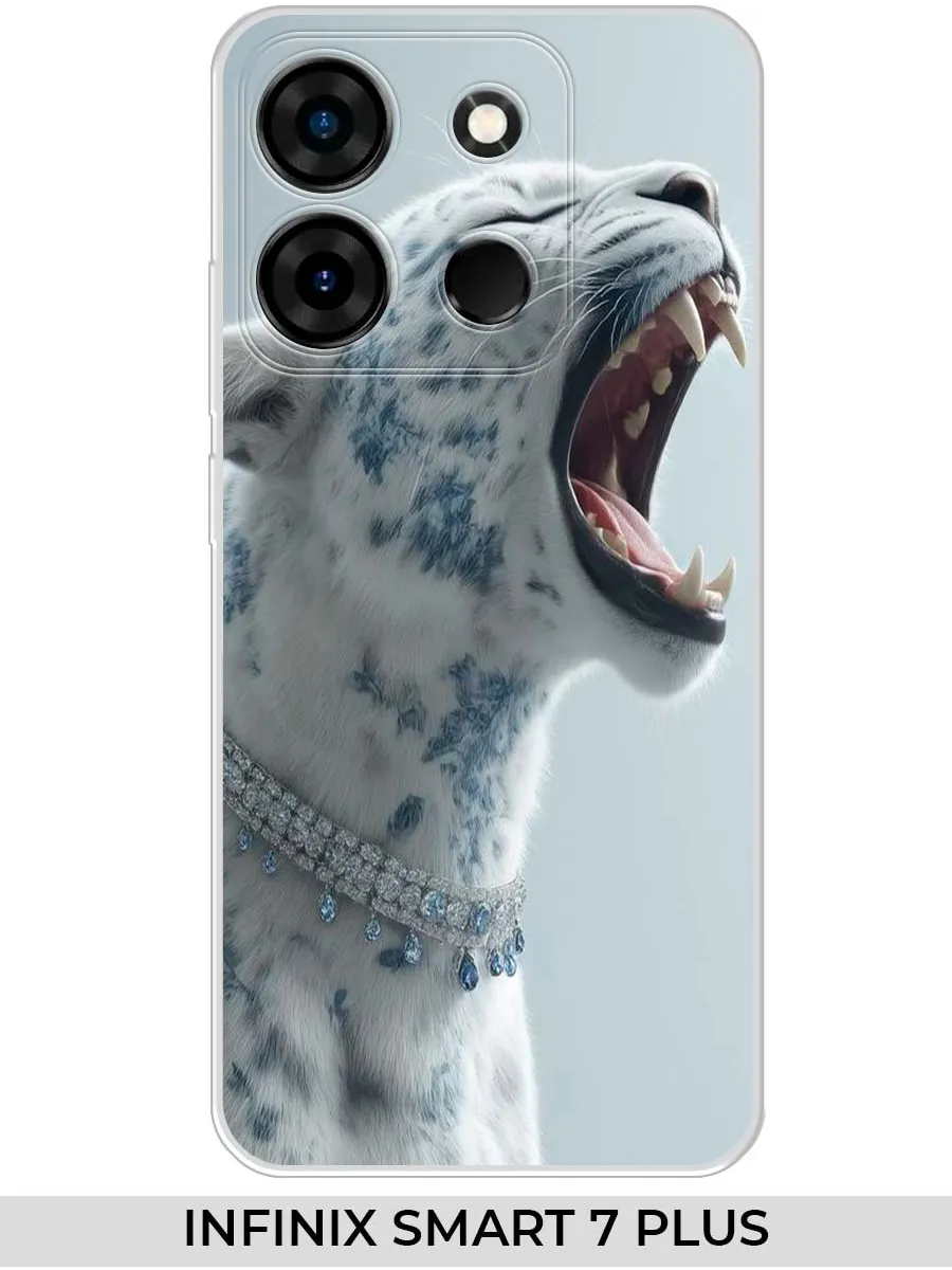 Infinix / Чехол на SMART 7+ (для Инфиникс Смарт 7+) пантерой
