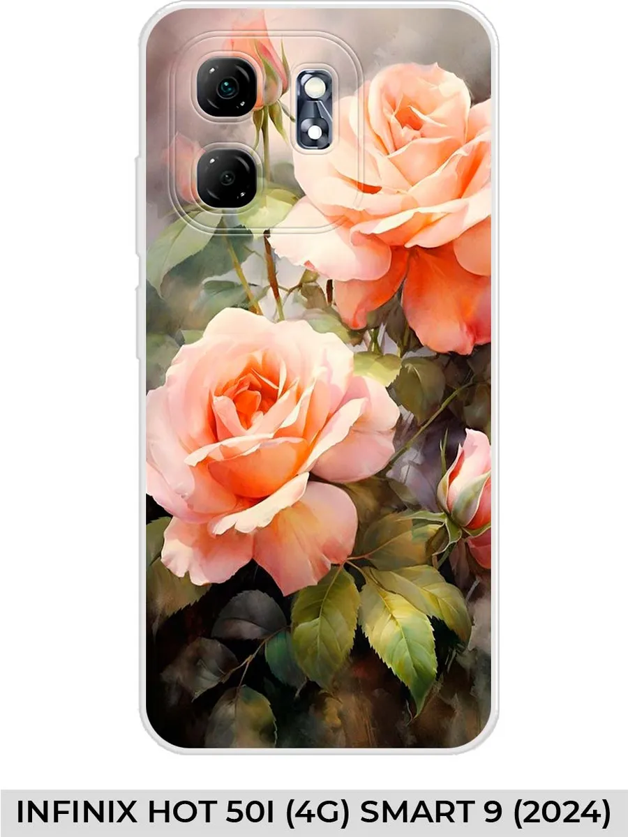Infinix / Чехол на HOT 50i (4G) Smart 9 (2024) розами