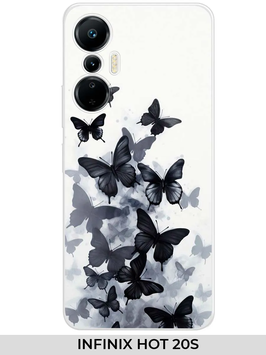 Infinix / Чехол на HOT 20S (для Инфиникс хот 20с) с бабочками
