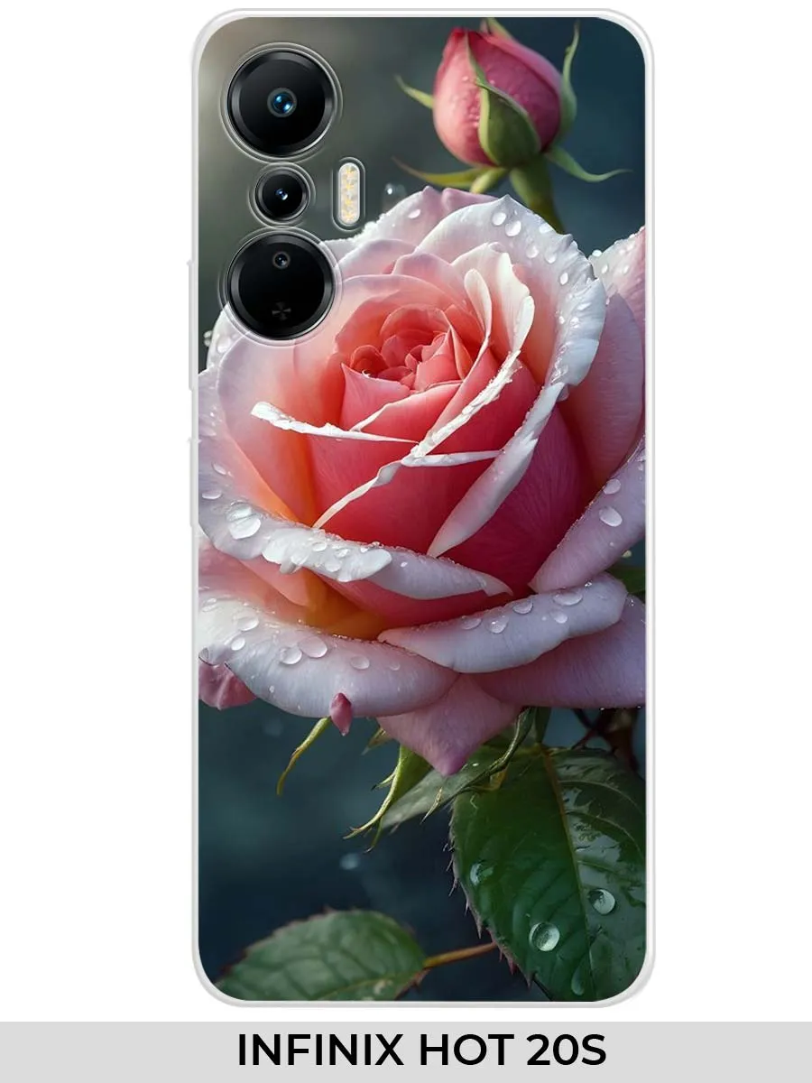 Infinix / Чехол на HOT 20S (для Инфиникс хот 20с) розами