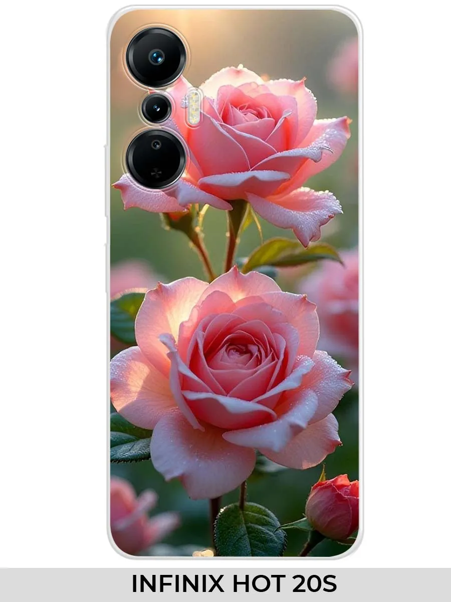 Infinix / Чехол на HOT 20S (для Инфиникс хот 20с) розами