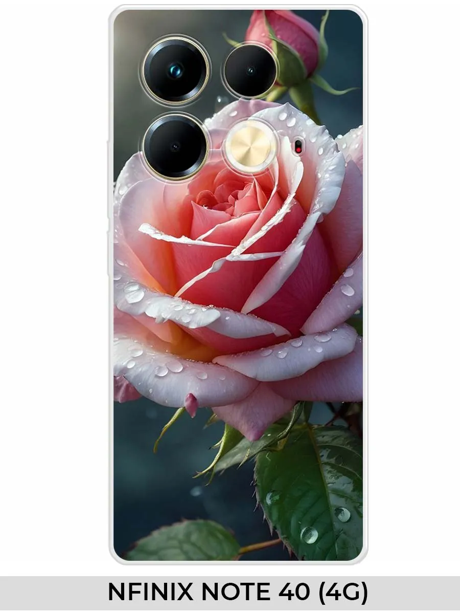 Infinix / Чехол на NOTE 40 (4G) розами