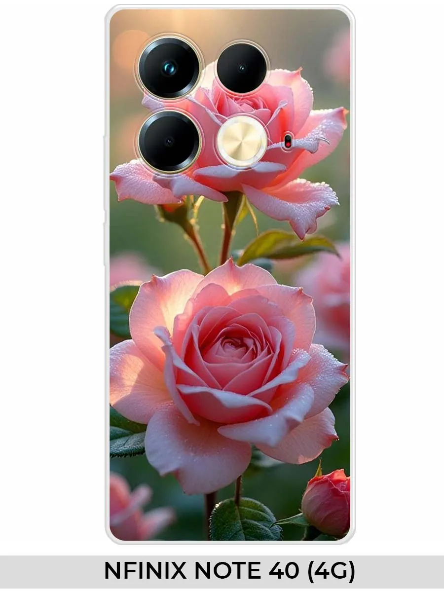 Infinix / Чехол на NOTE 40 (4G) розами
