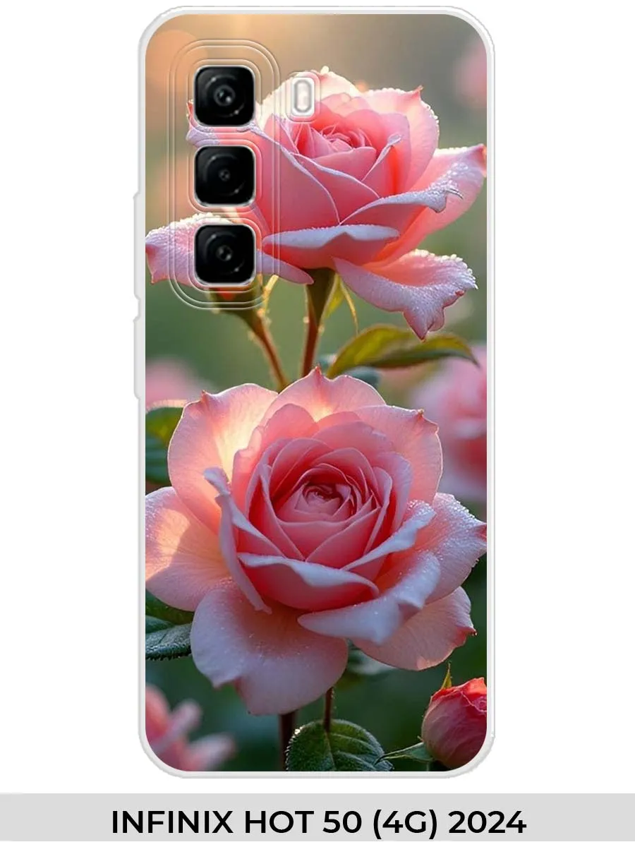 Infinix / Чехол на HOT 50 (4G) 2024 розами