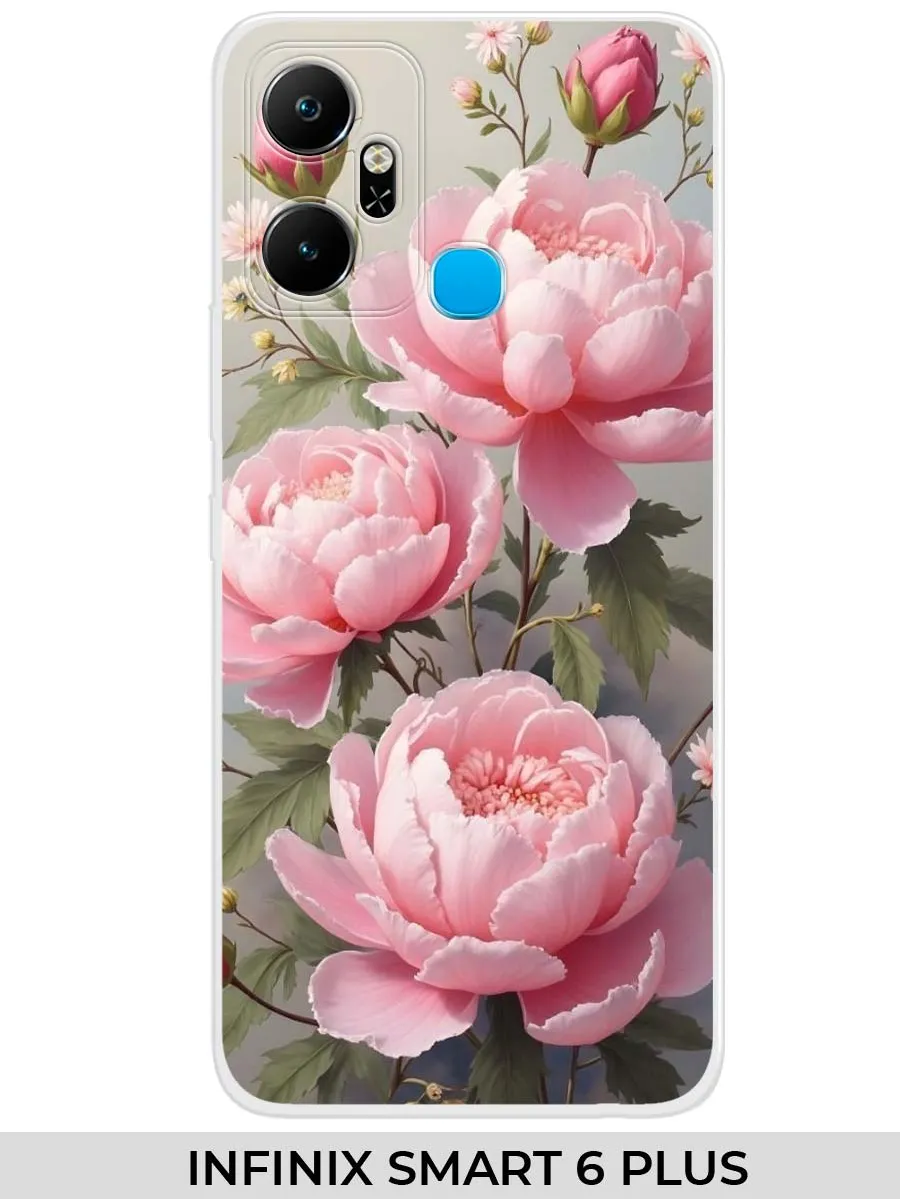 Infinix / Чехол на SMART 6+ (для смарт 6 плюс) розами