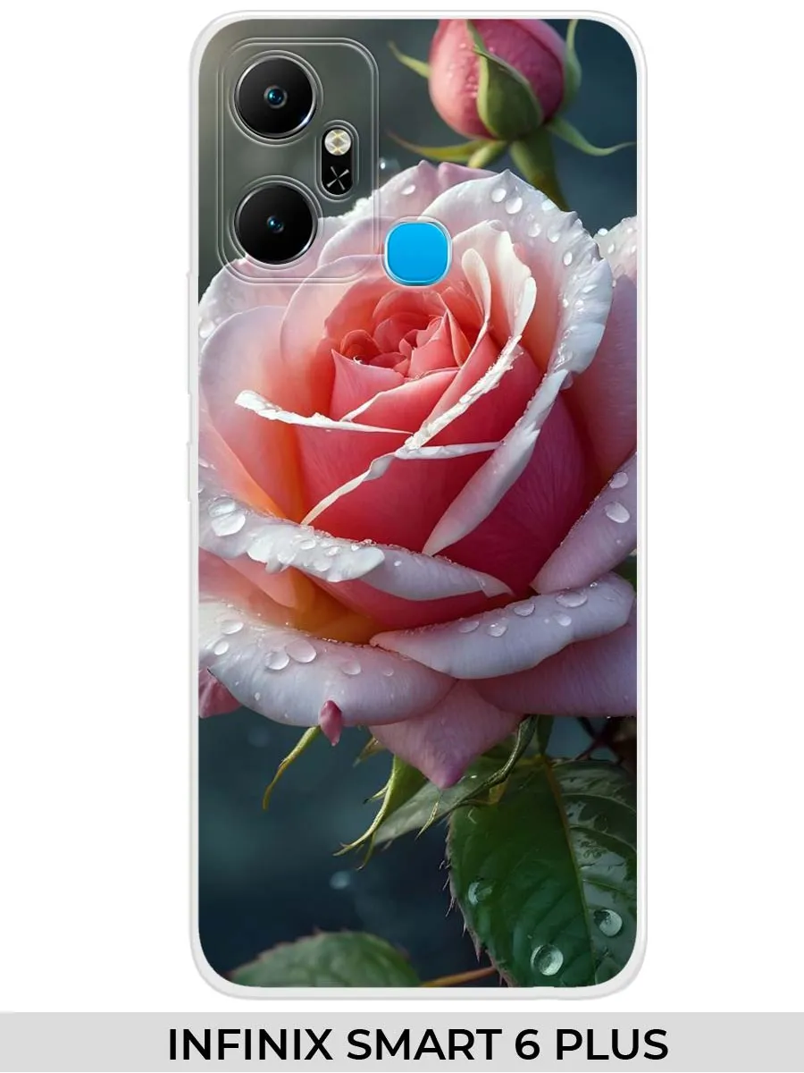 Infinix / Чехол на SMART 6+ (для смарт 6 плюс) розами