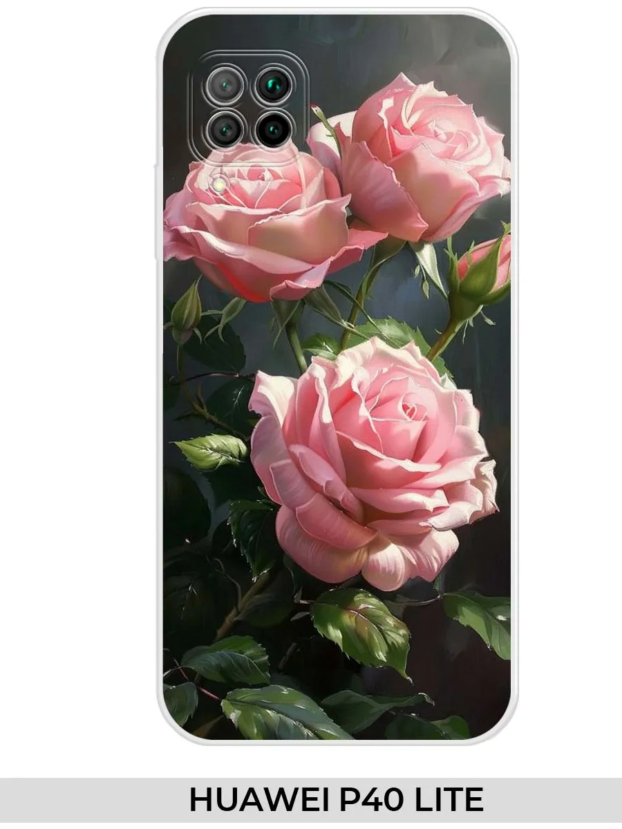 Huawei / Чехол на P40 Lite розами