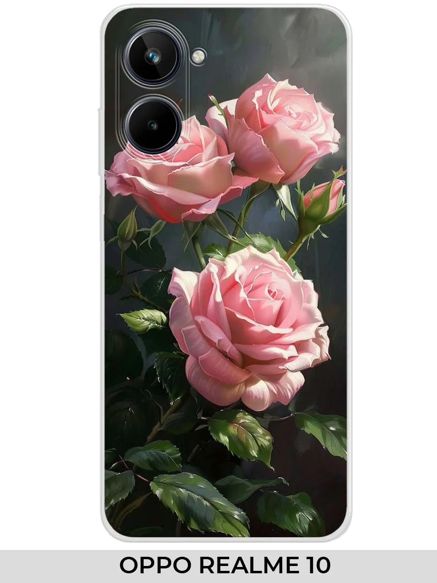 oppo / Чехол на Realme 10 (для Реалми 10) розами