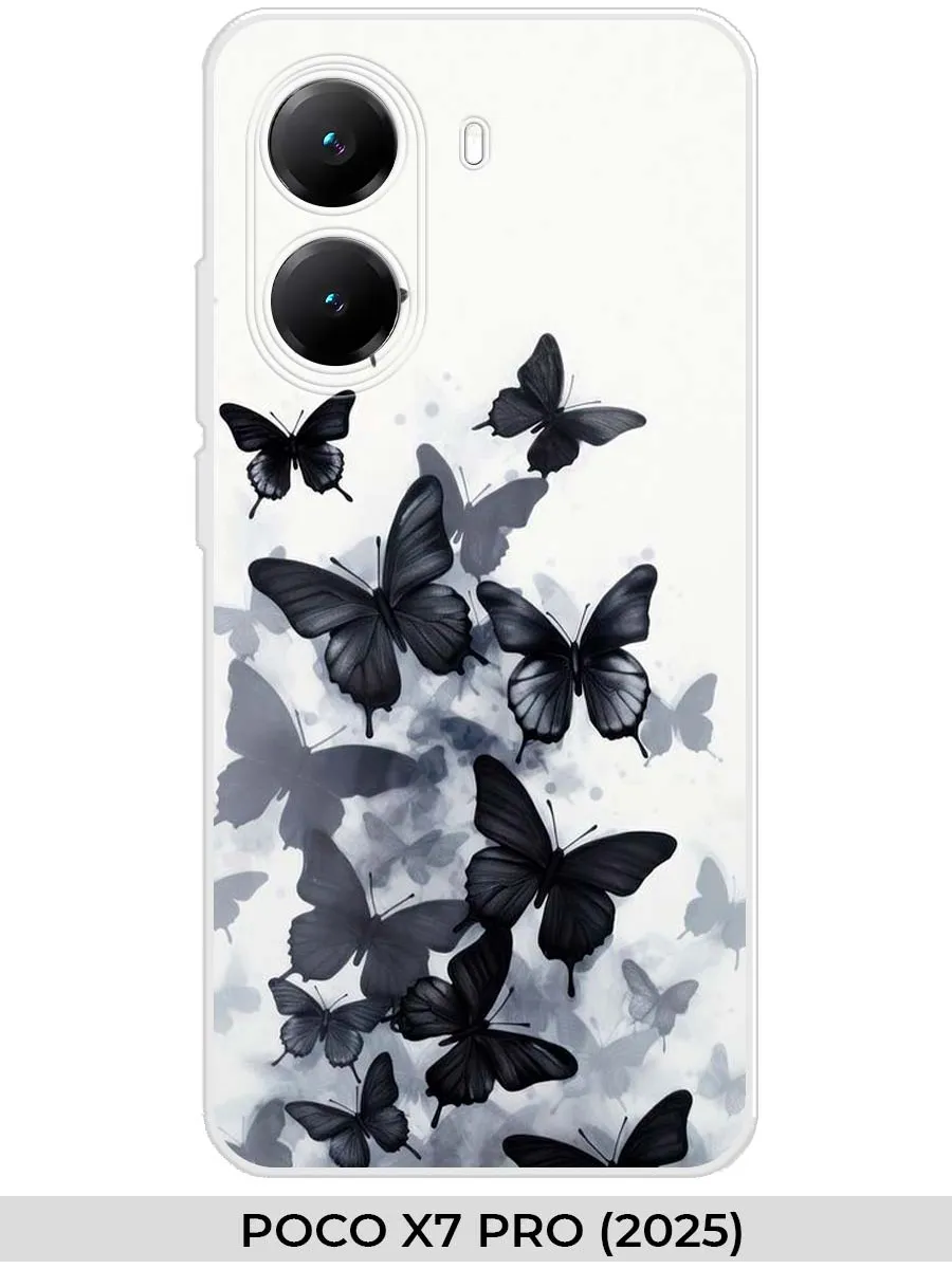Xiaomi / Чехол на POCO X7 PRO (2025) с бабочками