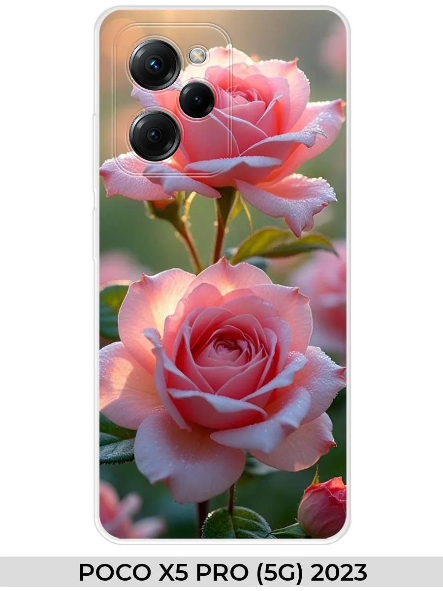 Xiaomi / Чехол на POCO X5 PRO (для Поко Икс 5 про) розами
