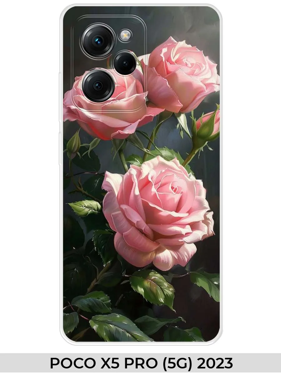 Xiaomi / Чехол на POCO X5 PRO (для Поко Икс 5 про) розами