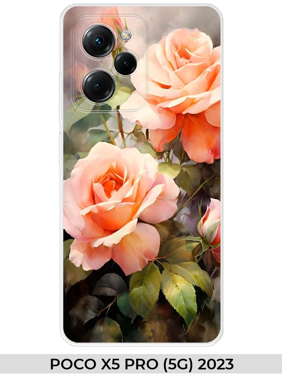 Xiaomi / Чехол на POCO X5 PRO (для Поко Икс 5 про) розами