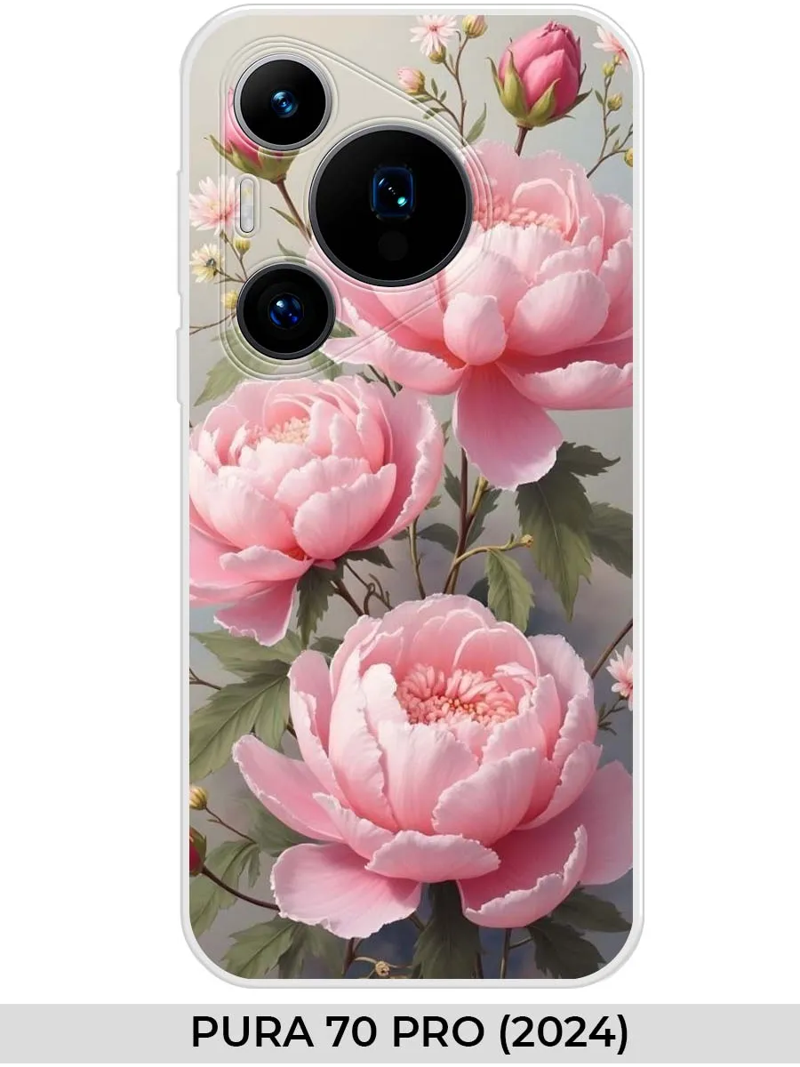 Huawei / Чехол на PURA 70 PRO (2024) розами