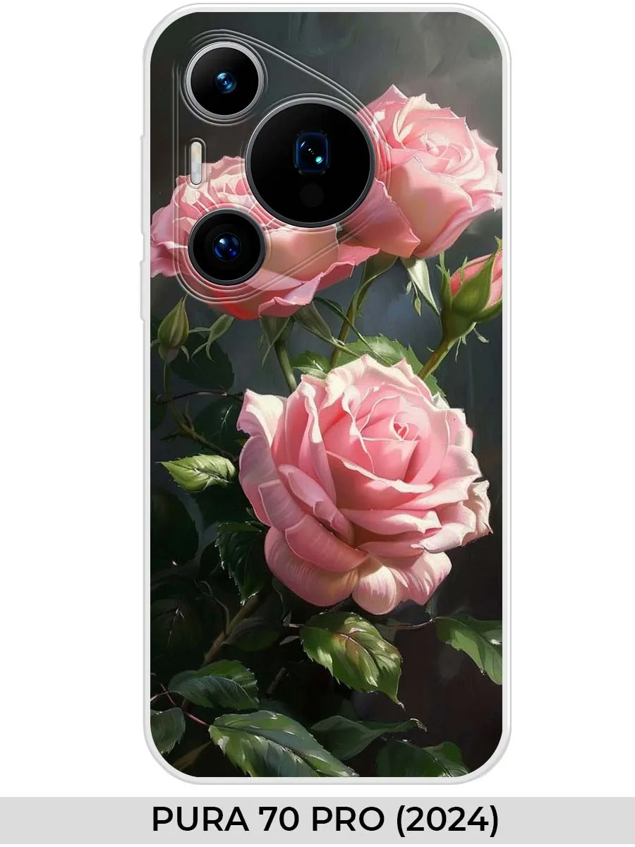 Huawei / Чехол на PURA 70 PRO (2024) розами