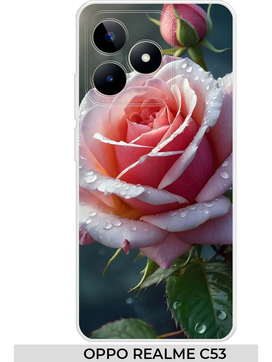 oppo / Чехол на Realme C53 C51 розами