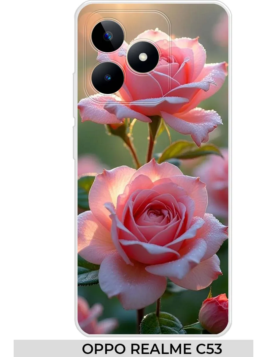 oppo / Чехол на Realme C53 C51 розами