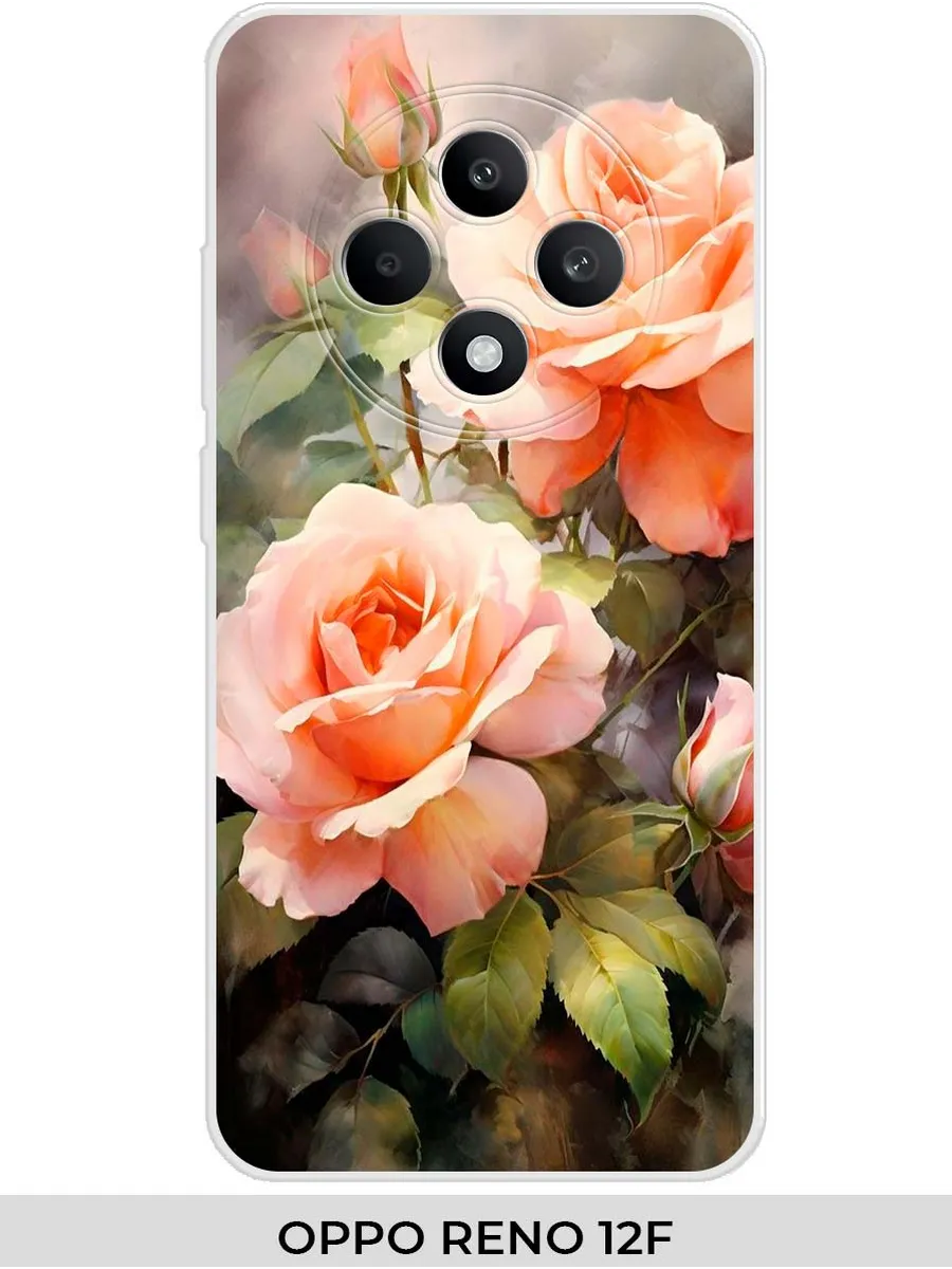 oppo / Чехол на RENO 12F розами