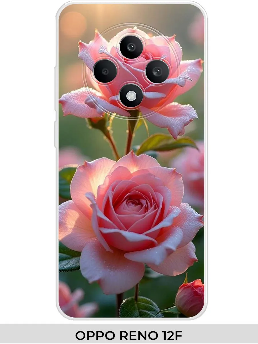 oppo / Чехол на RENO 12F розами