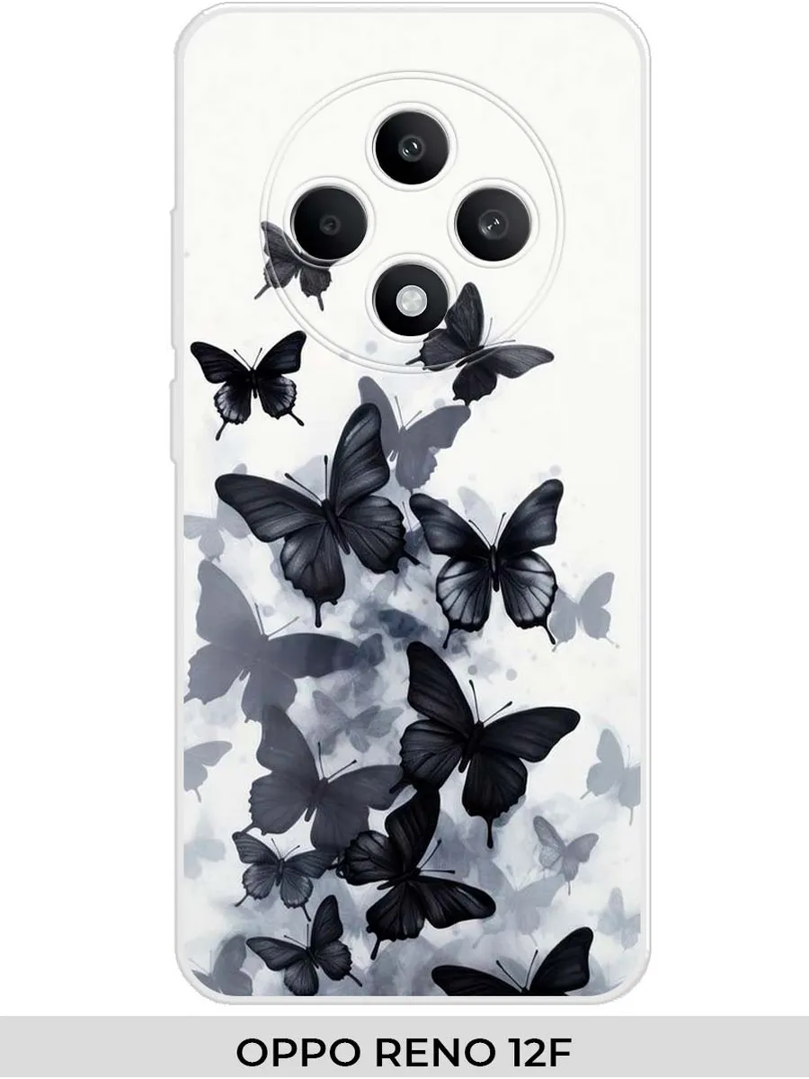 oppo / Чехол на RENO 12F с бабочками