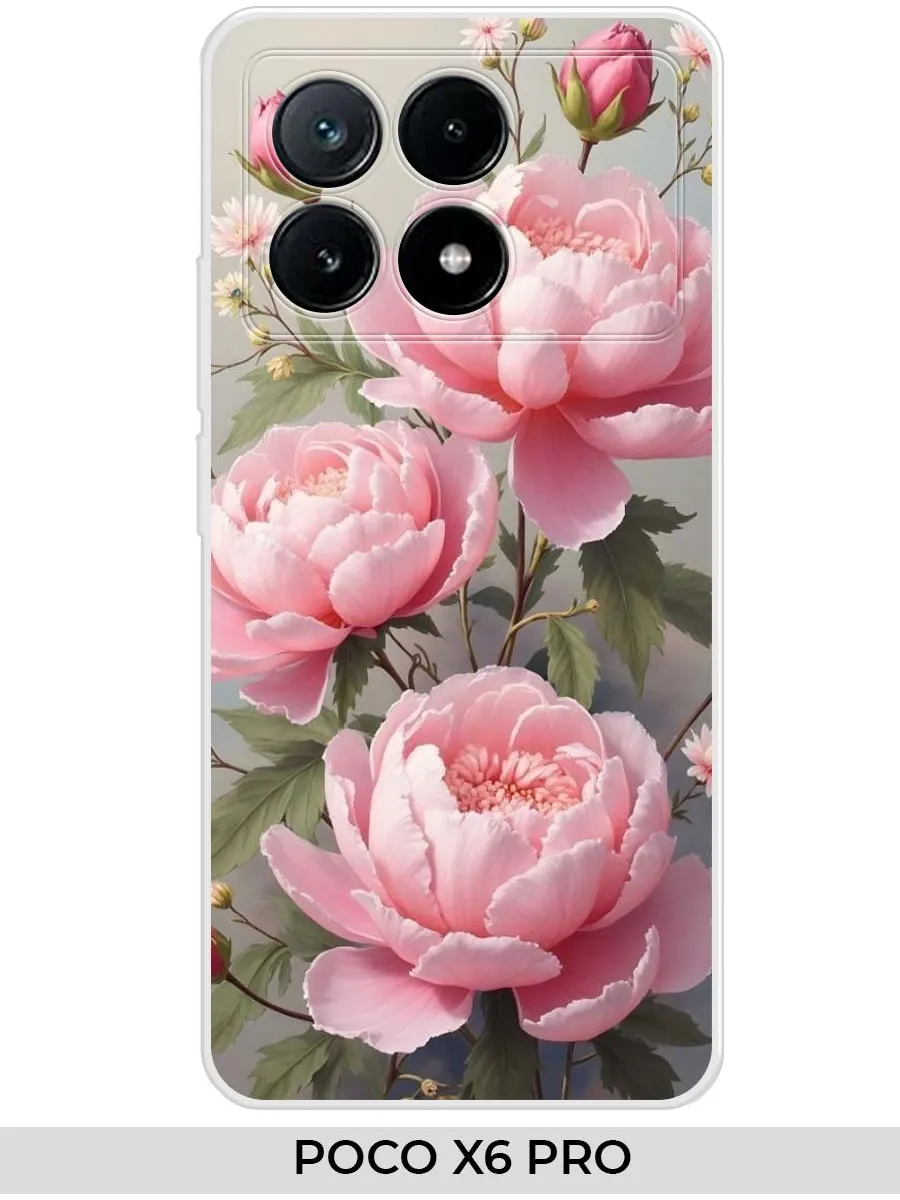 Xiaomi / Чехол на POCO X6 PRO K70E розами
