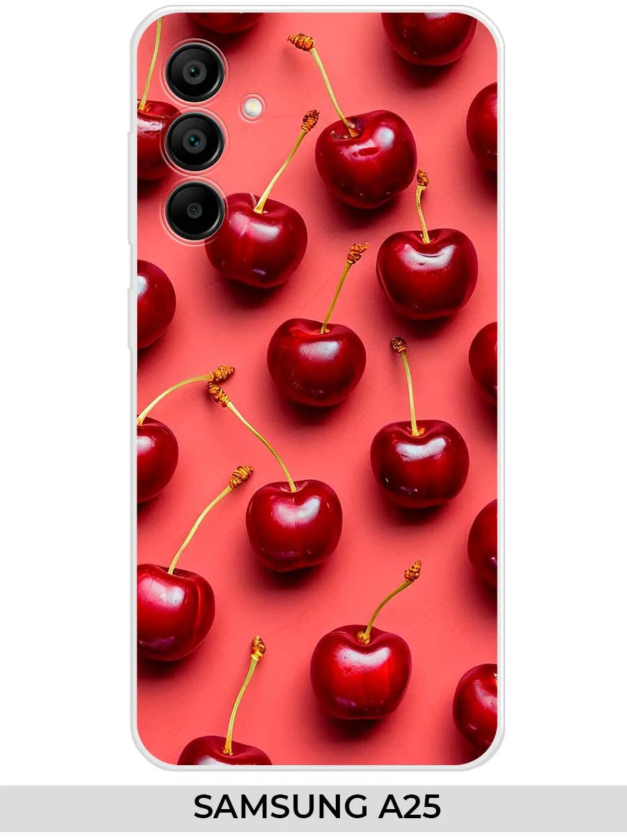 Samsung / Чехол на A25 вишня