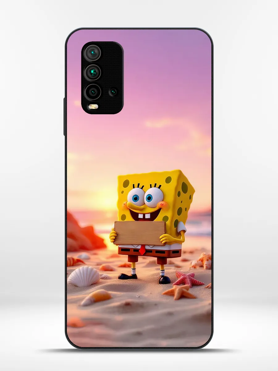 KRISTYSHOP / Чехол на Redmi 9T губка боб