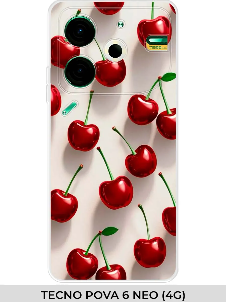 TECNO / Чехол на POVA 6 NEO (4G) вишня
