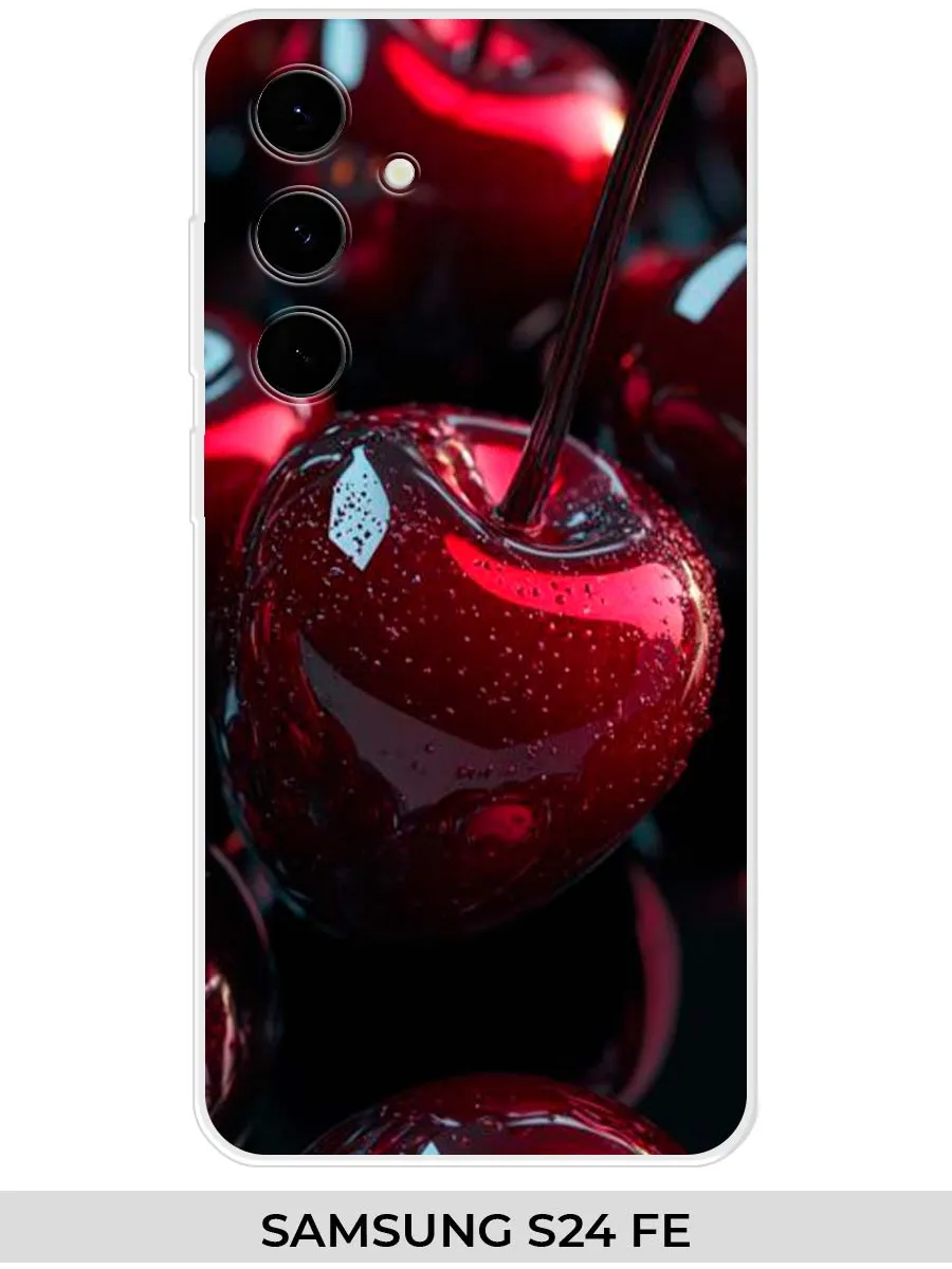 Samsung / Чехол на S24 FE (2024) вишня