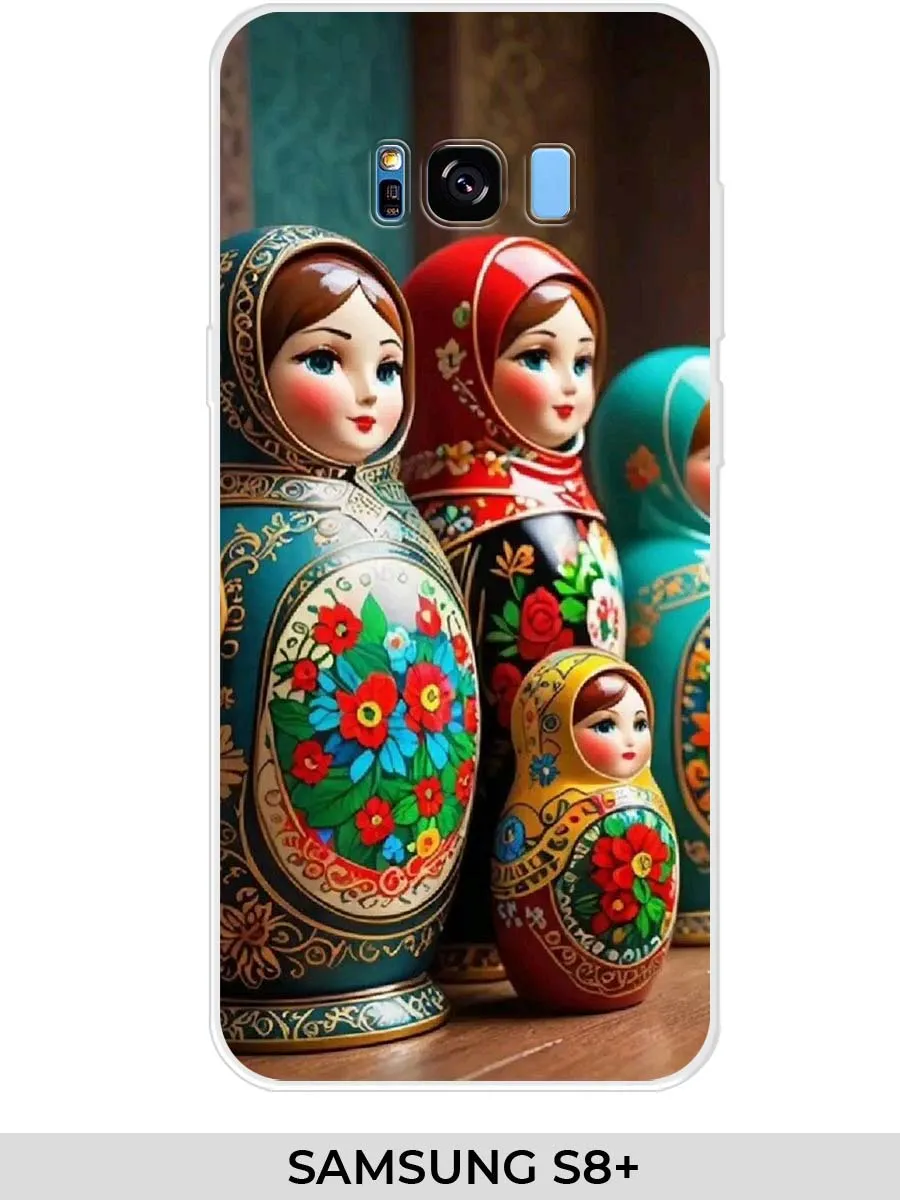 Samsung / Чехол на S8+ (для Самсунг С8 плюс) с матрешкой
